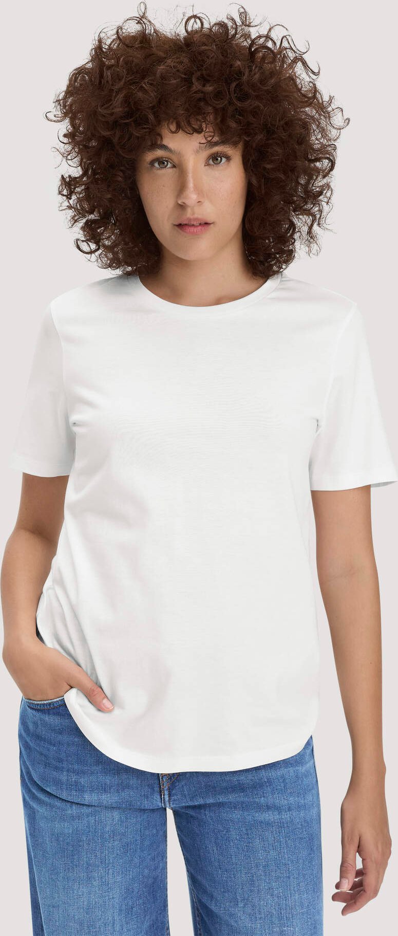 hessnatur Damen T-Shirt Regular aus Regenerative Organic Cotton (ROC) - weiß - Größe 44