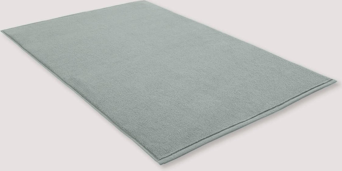 hessnatur Frottier Badematte aus Bio-Baumwolle - grün - Größe 50x80 cm