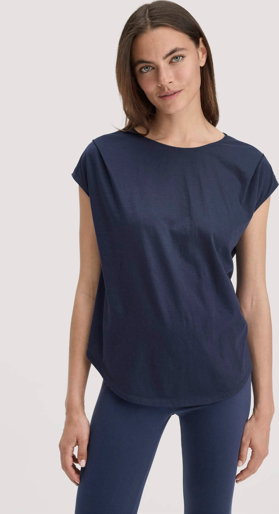 hessnatur Loungewear Shirt Relaxed ACTIVE LIGHT aus Bio-Baumwolle - blau - Größe 48