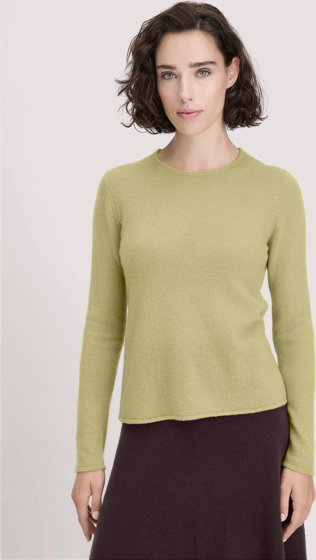 Thumbnail - hessnatur Damen Strick Pullover Regular BETTER RECYCLING aus Cashmere - grün - Größe M