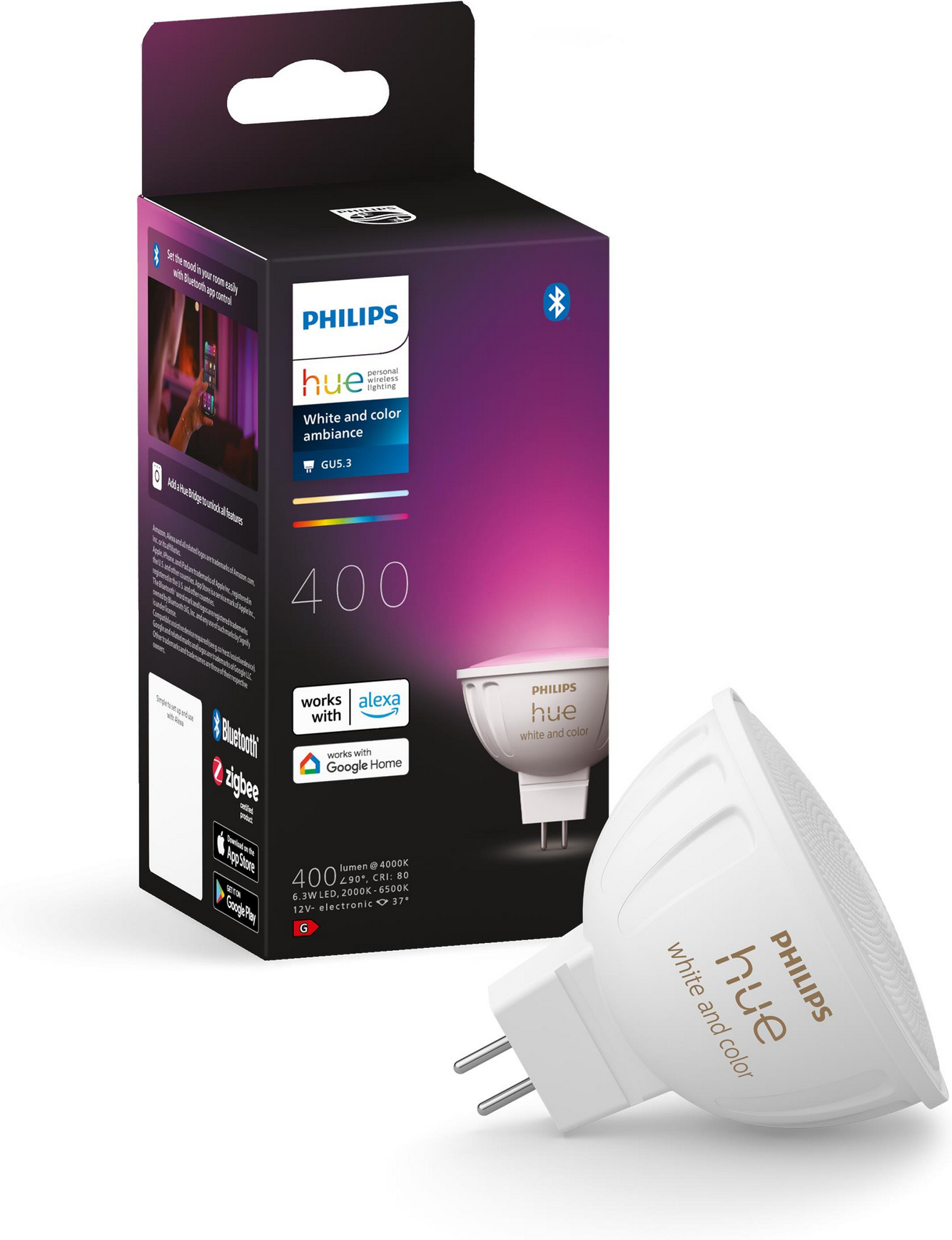 Philips Hue LED-Reflektor 'Hue MR16' 350 lm GU5.3