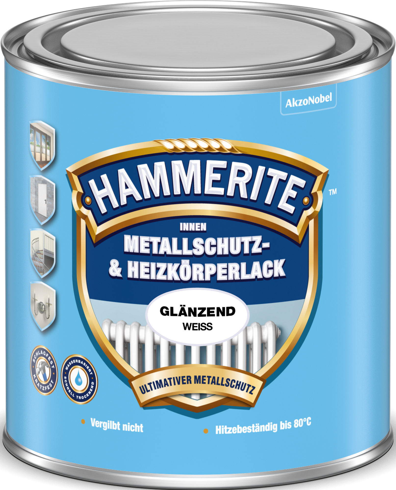 Thumbnail - Hammerite Metallschutz- und Heizkörperlack reinweiß glänzend 500 ml