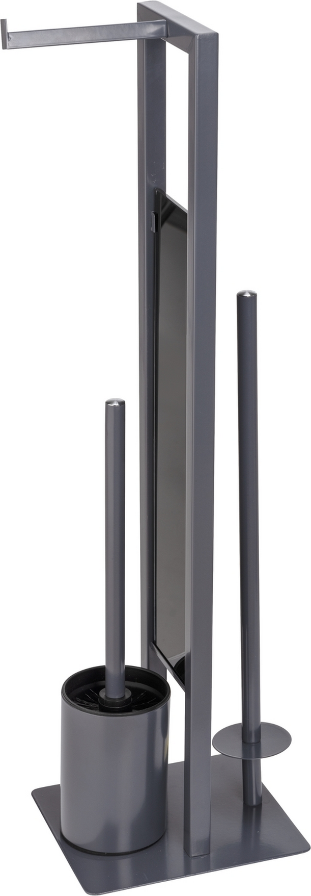 Wenko Stand WC-Garnitur 'Rivalta' 3-in-1 grau Standfuß aus Glas