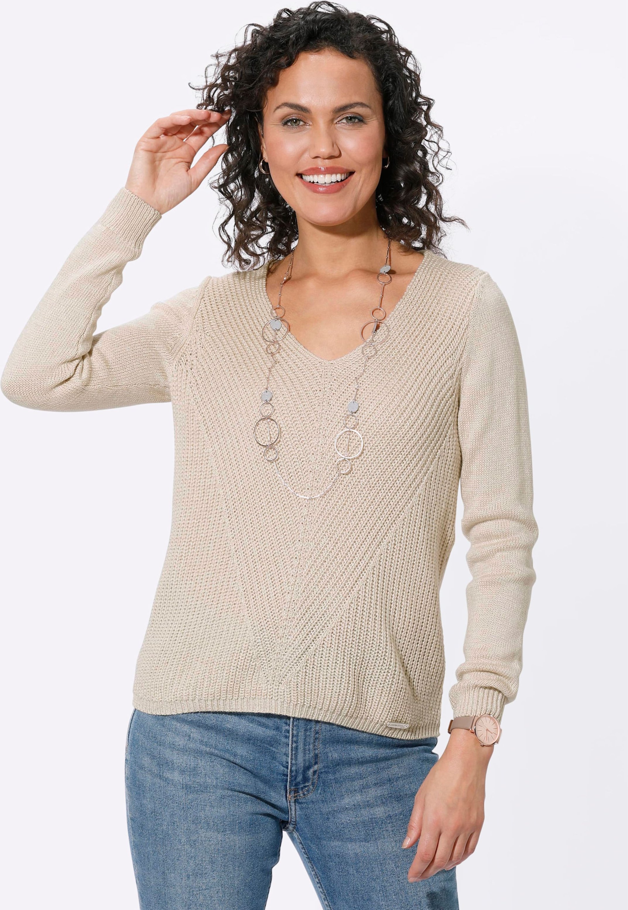 Thumbnail - V-Ausschnitt-Pullover