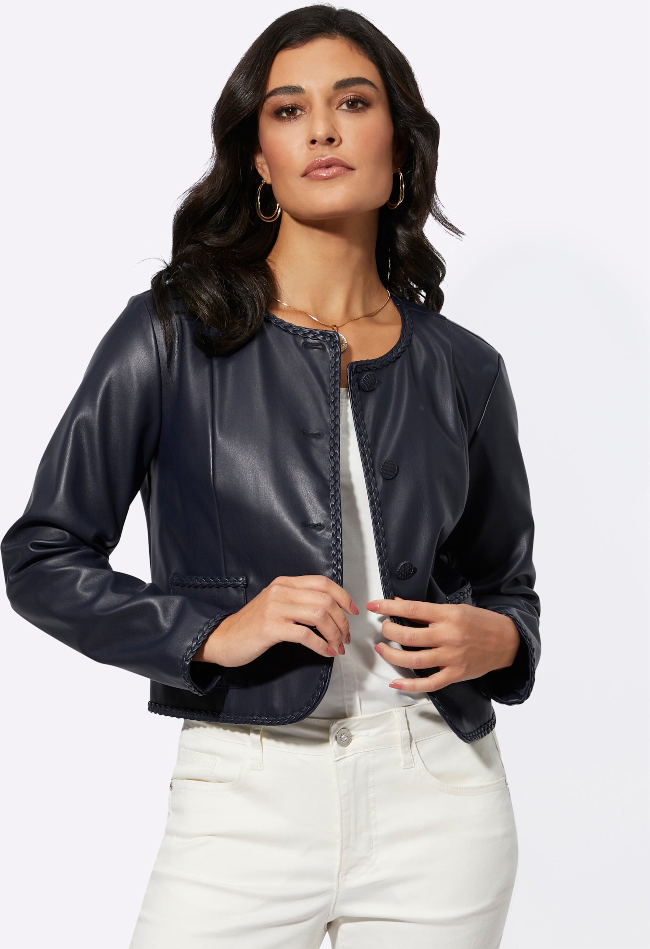 Thumbnail - Lederimitat-Blazer