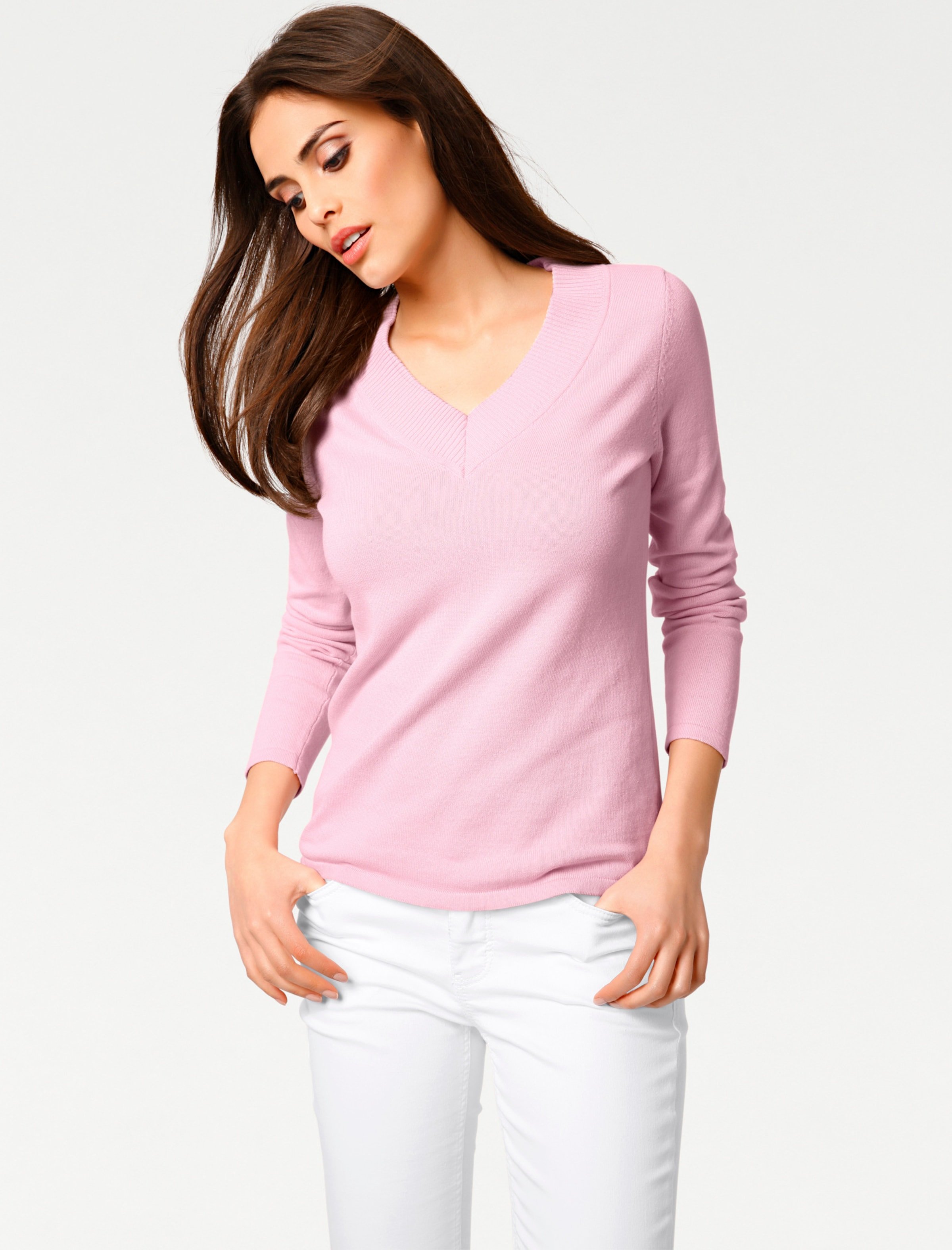 V-Ausschnitt-Pullover