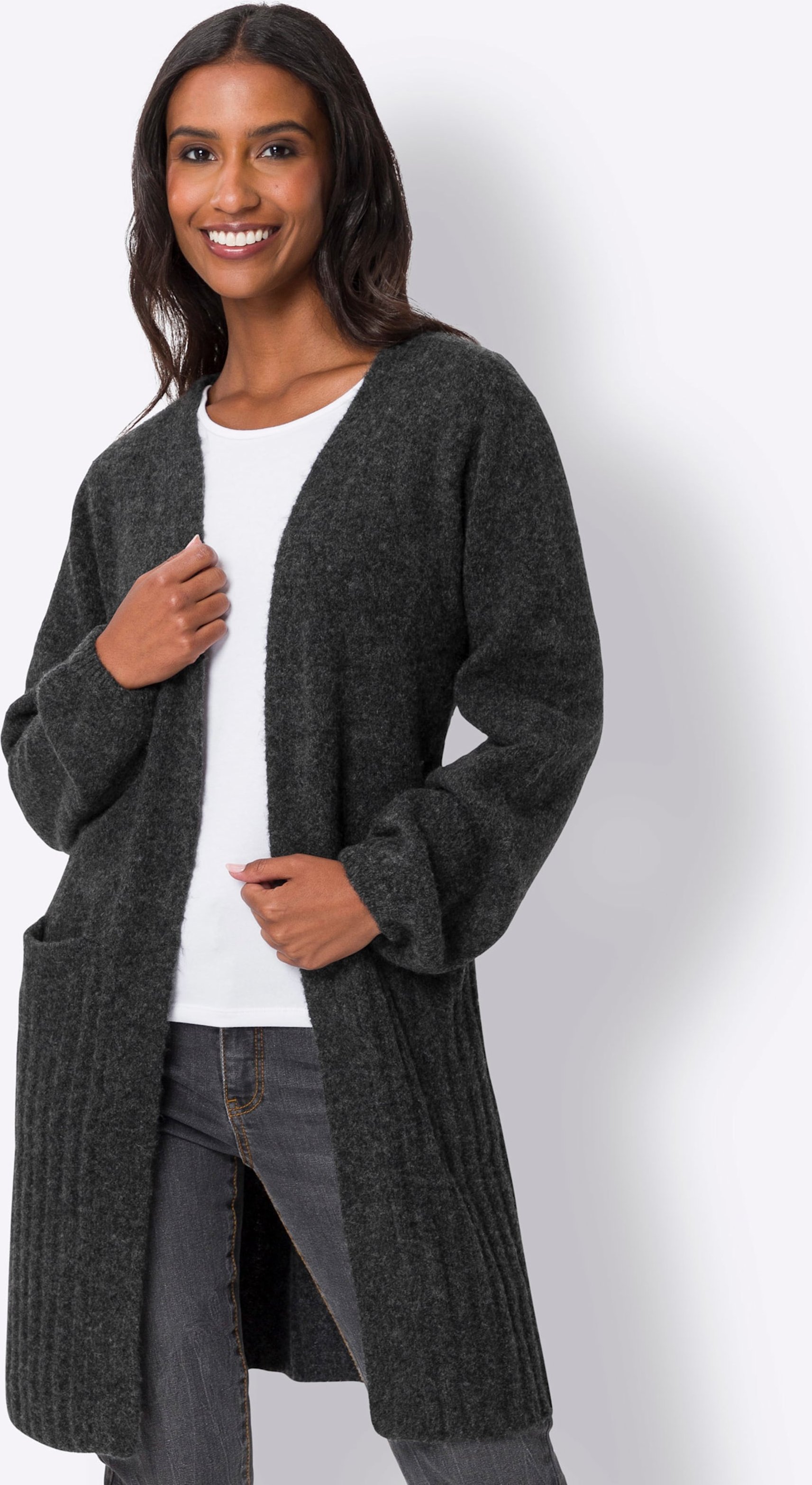 Longstrickjacke