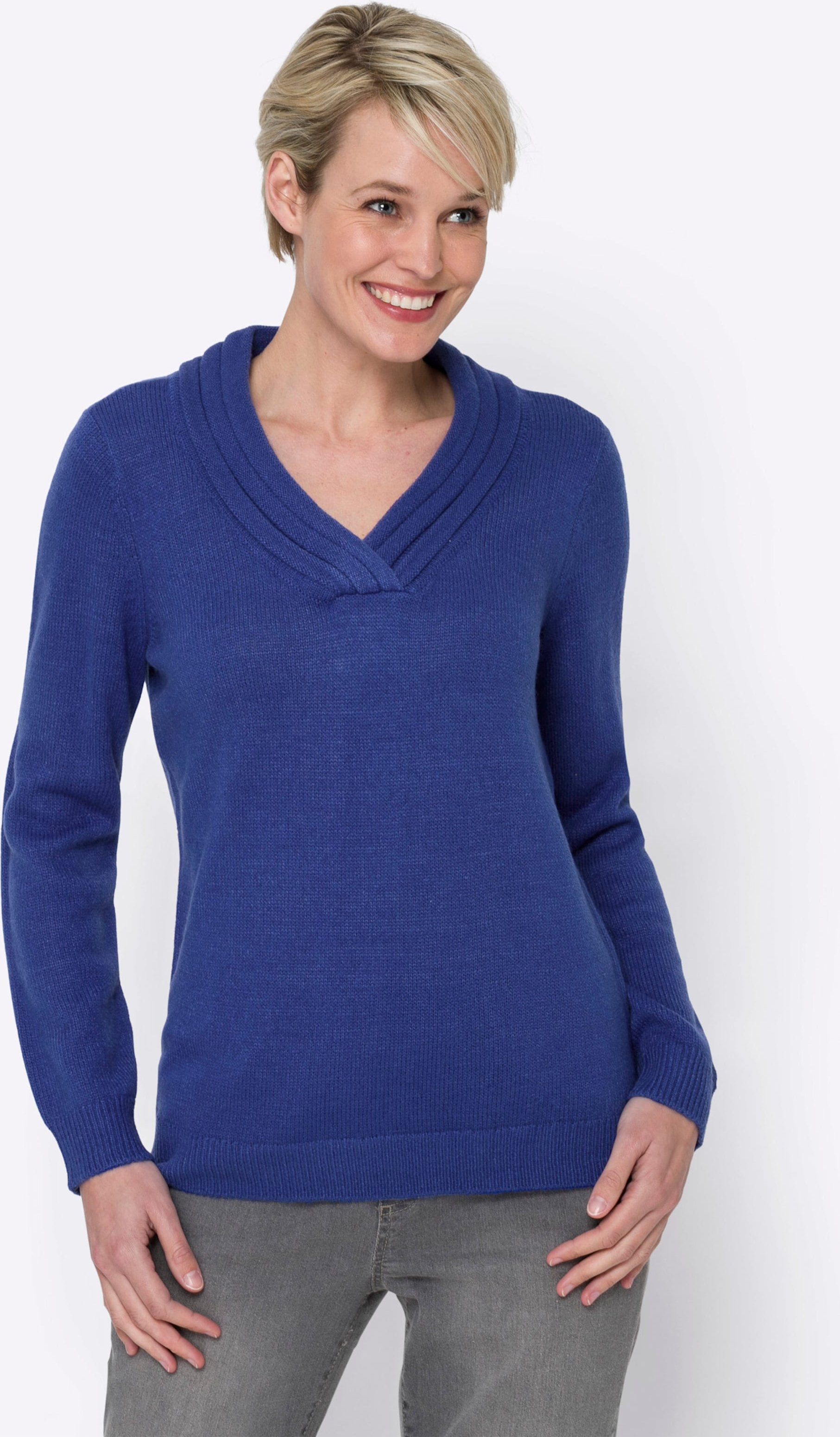 V-Ausschnitt-Pullover