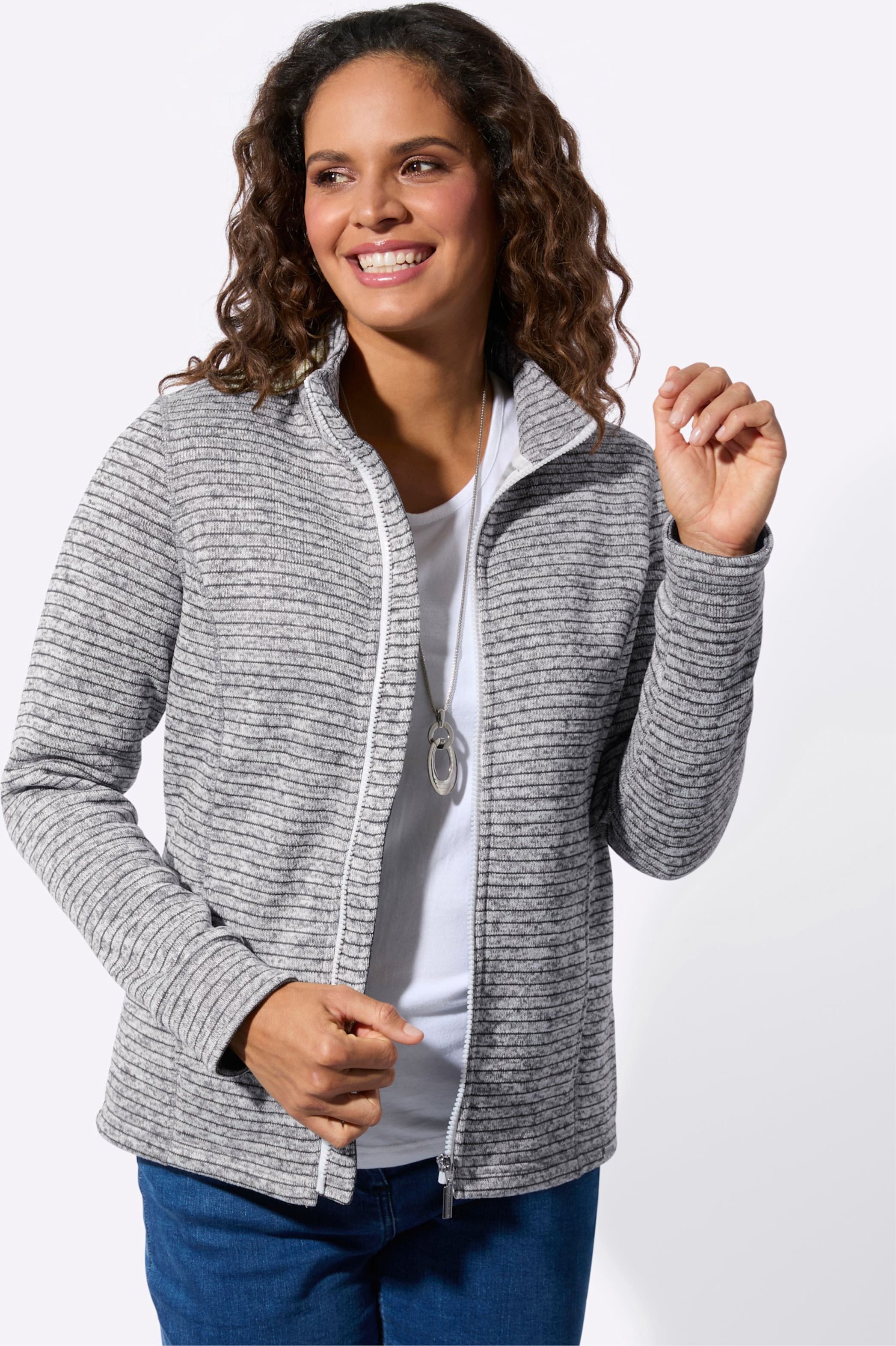 Strickfleecejacke