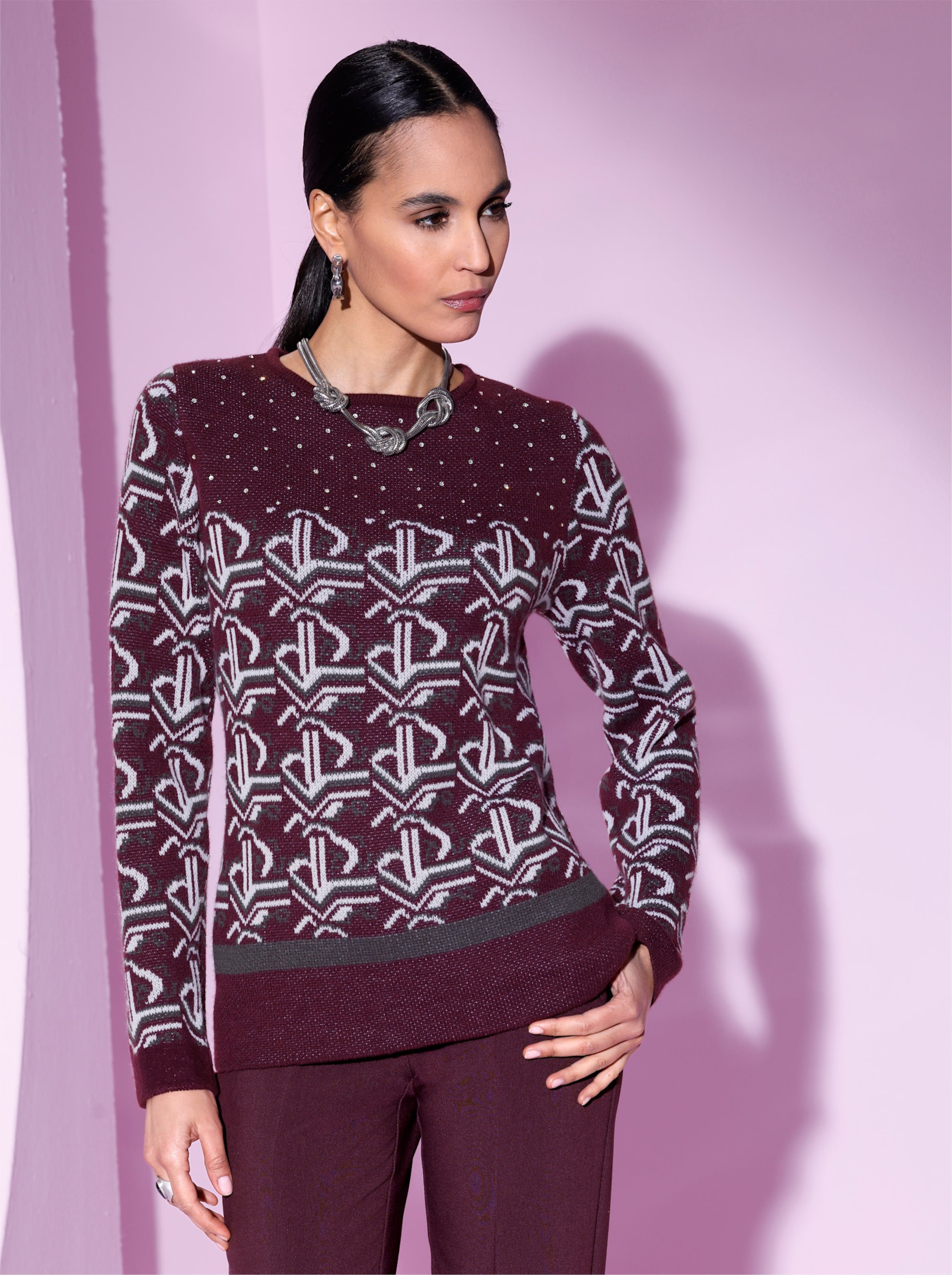Jacquard-Pullover