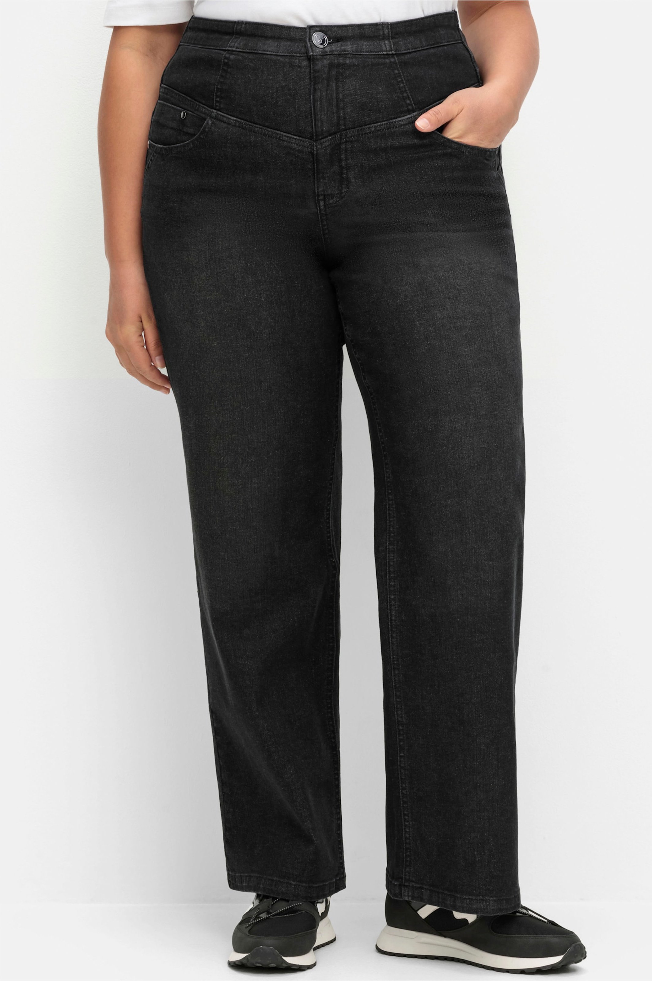 Thumbnail - High-waist-Jeans