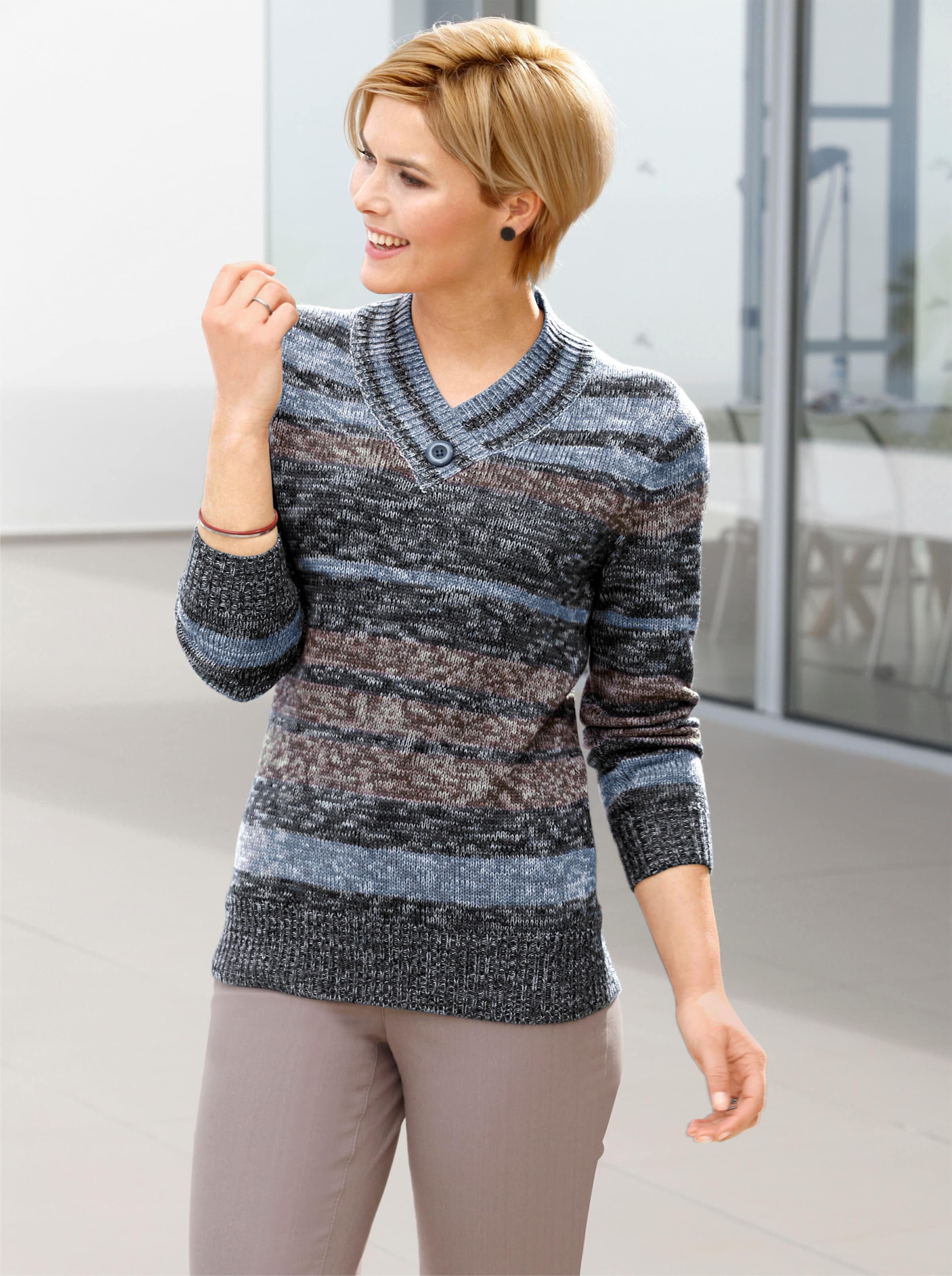 Thumbnail - V-Ausschnitt-Pullover