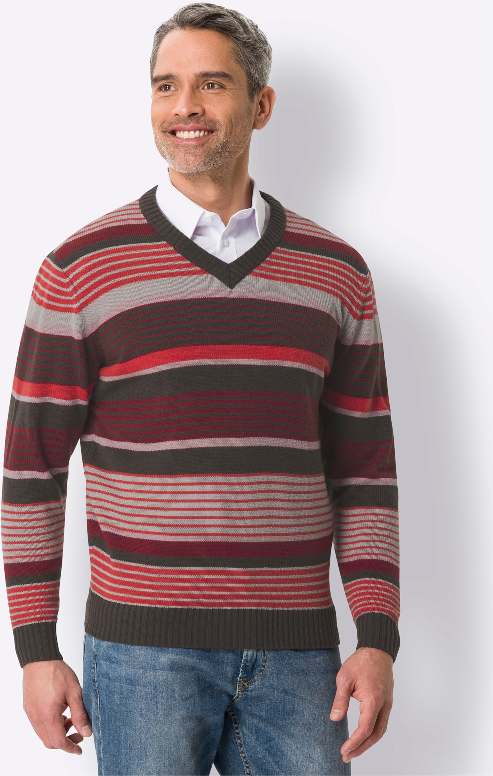 Thumbnail - V-Ausschnitt-Pullover