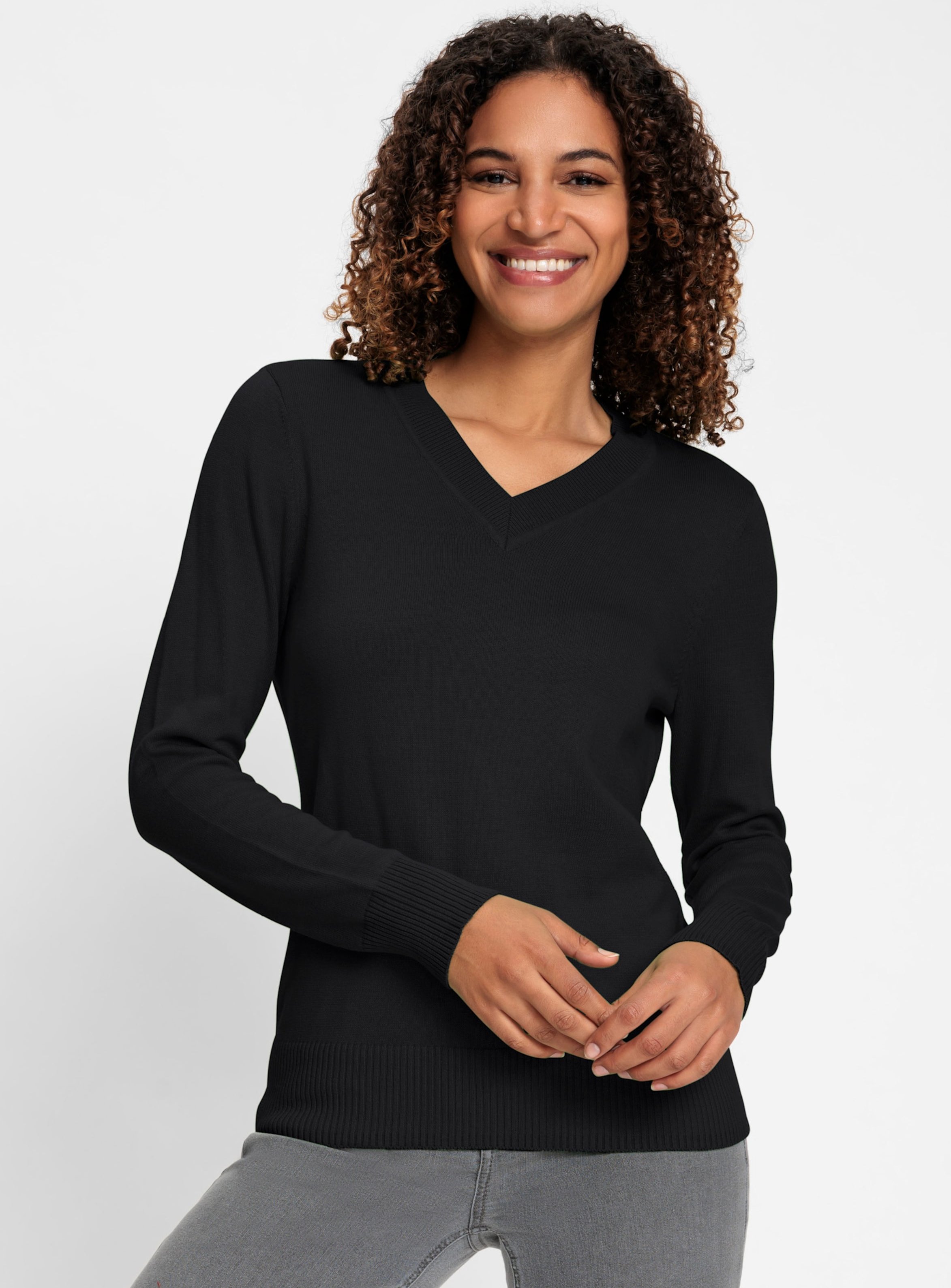 Thumbnail - V-Ausschnitt-Pullover