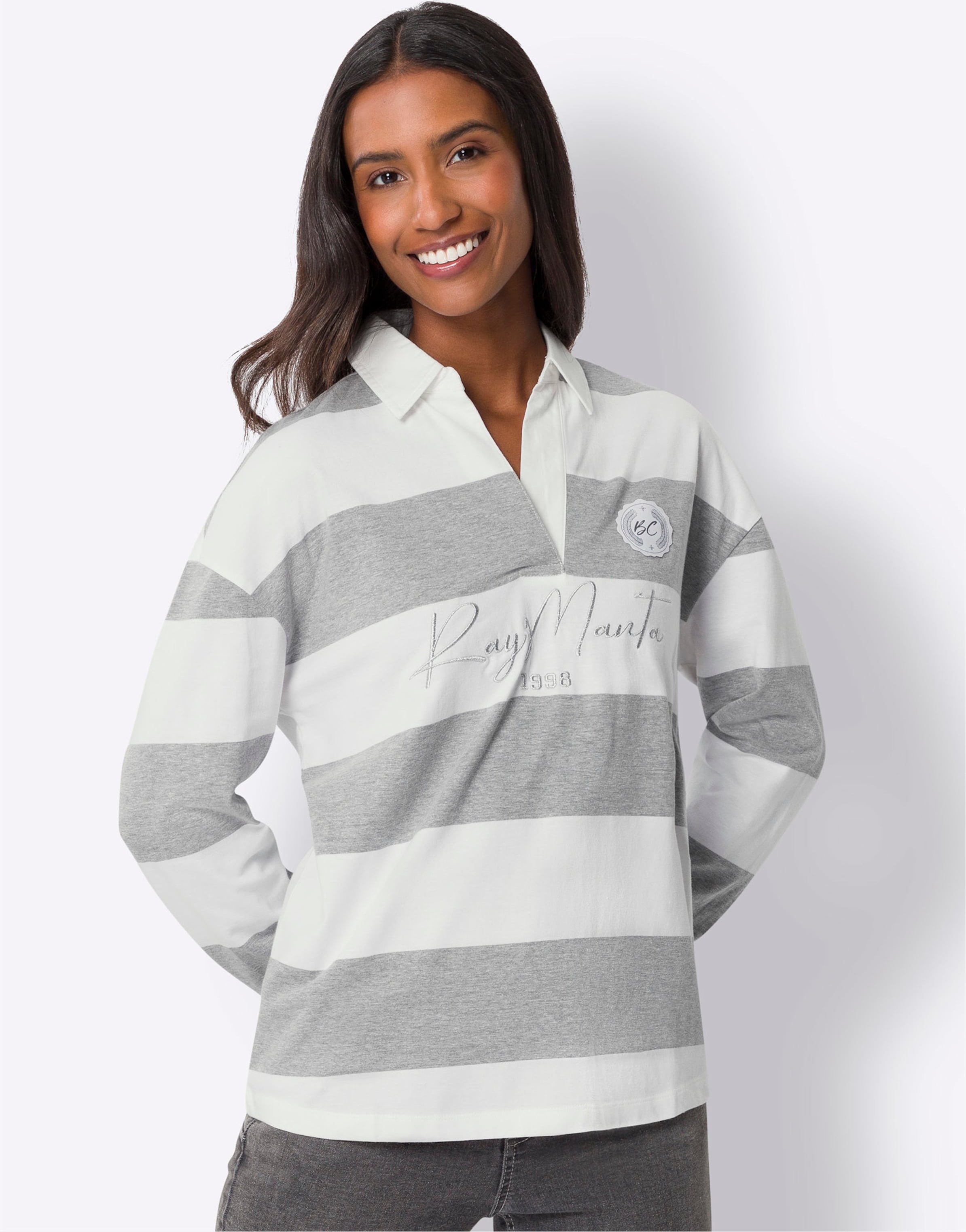 Thumbnail - Langarm-Poloshirt