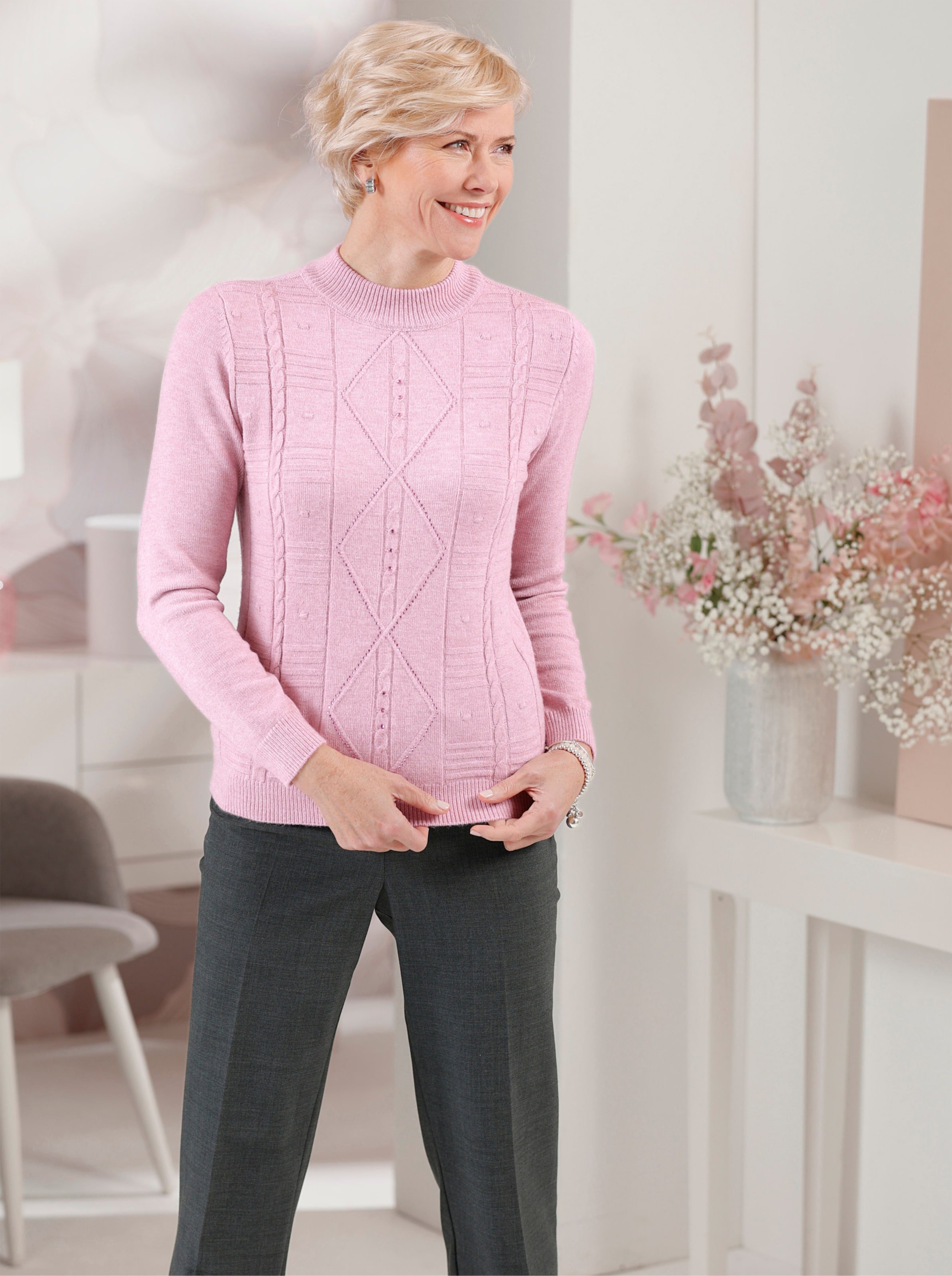 Stehkragenpullover