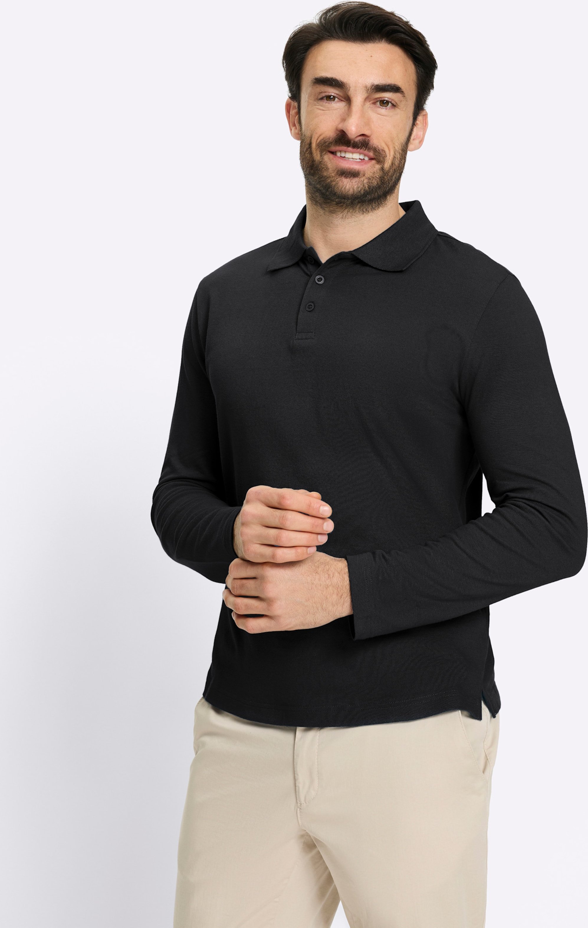Langarm-Poloshirt