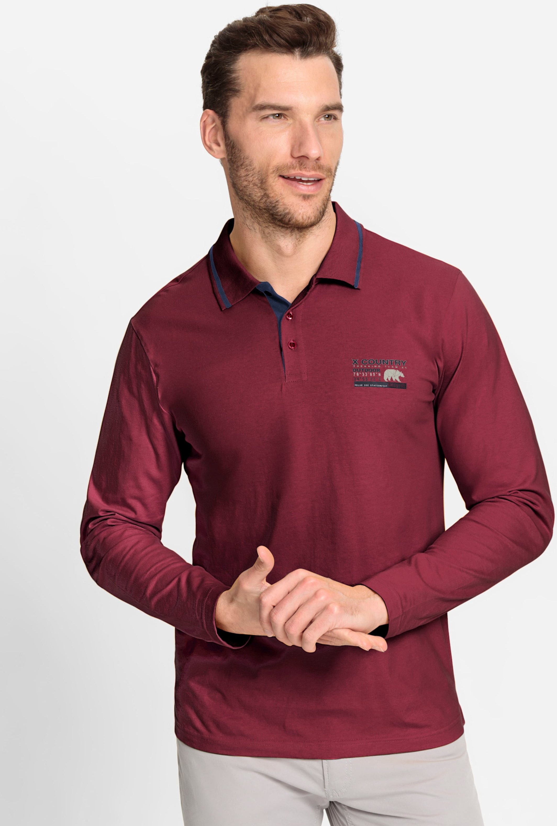 Langarm-Poloshirt