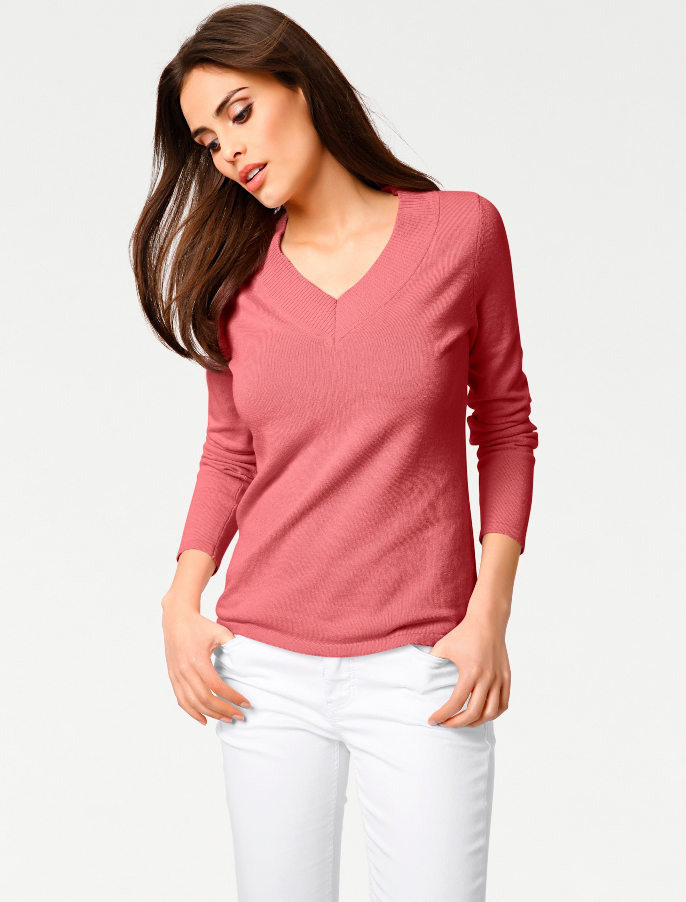 V-Ausschnitt-Pullover