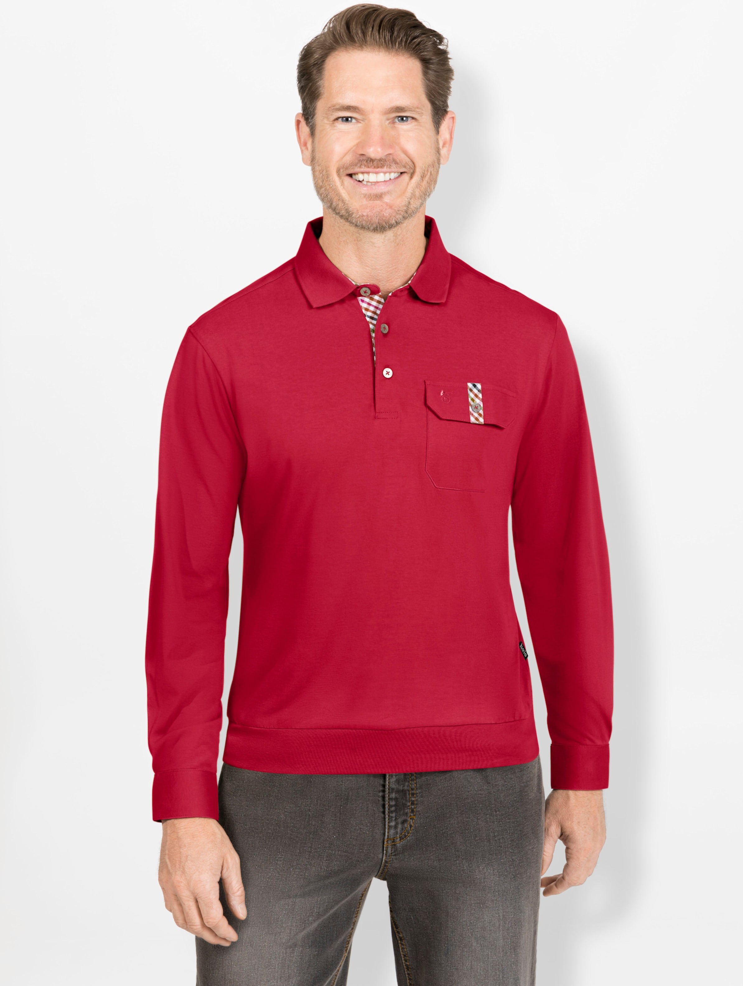 Langarm-Poloshirt