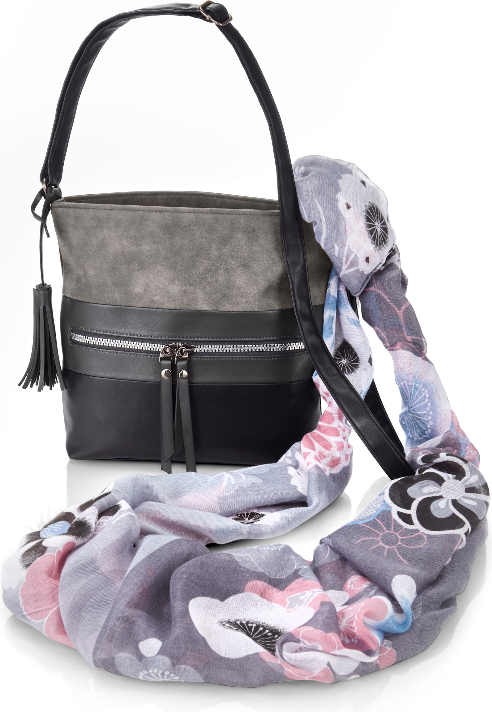 Handtasche mit Schal