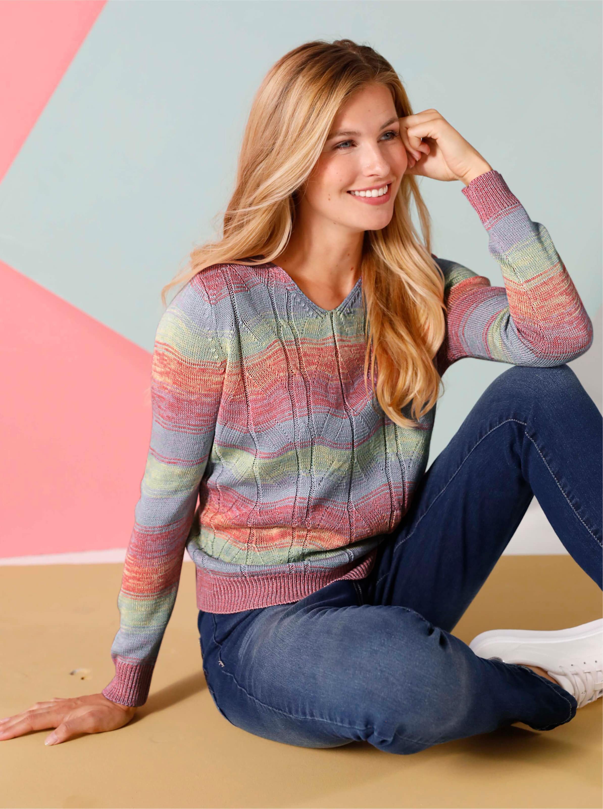 Thumbnail - V-Ausschnitt-Pullover