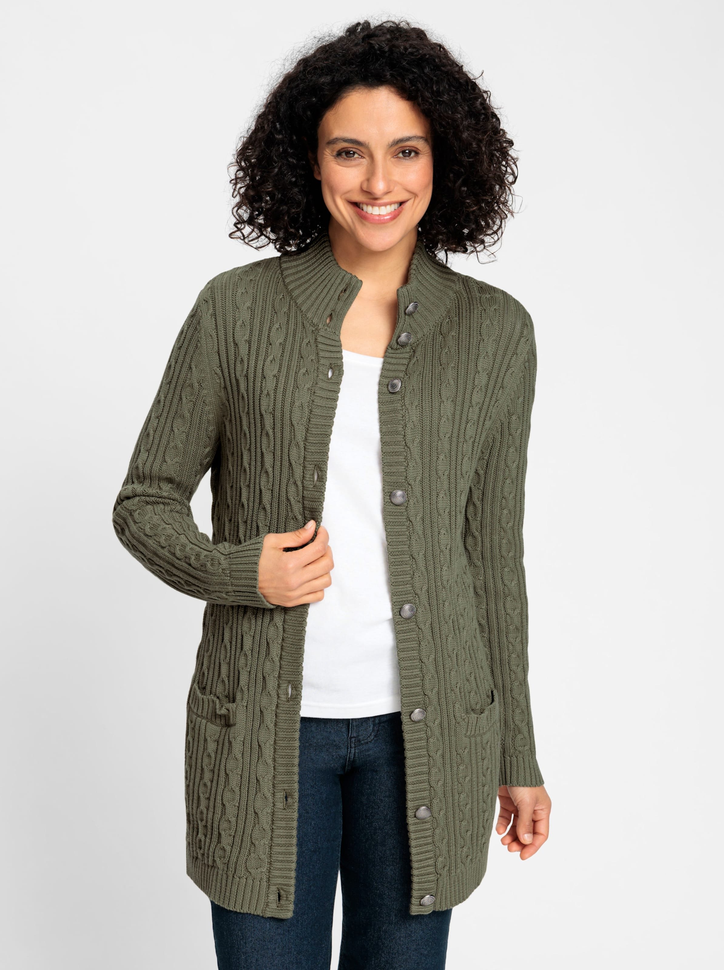 Longstrickjacke