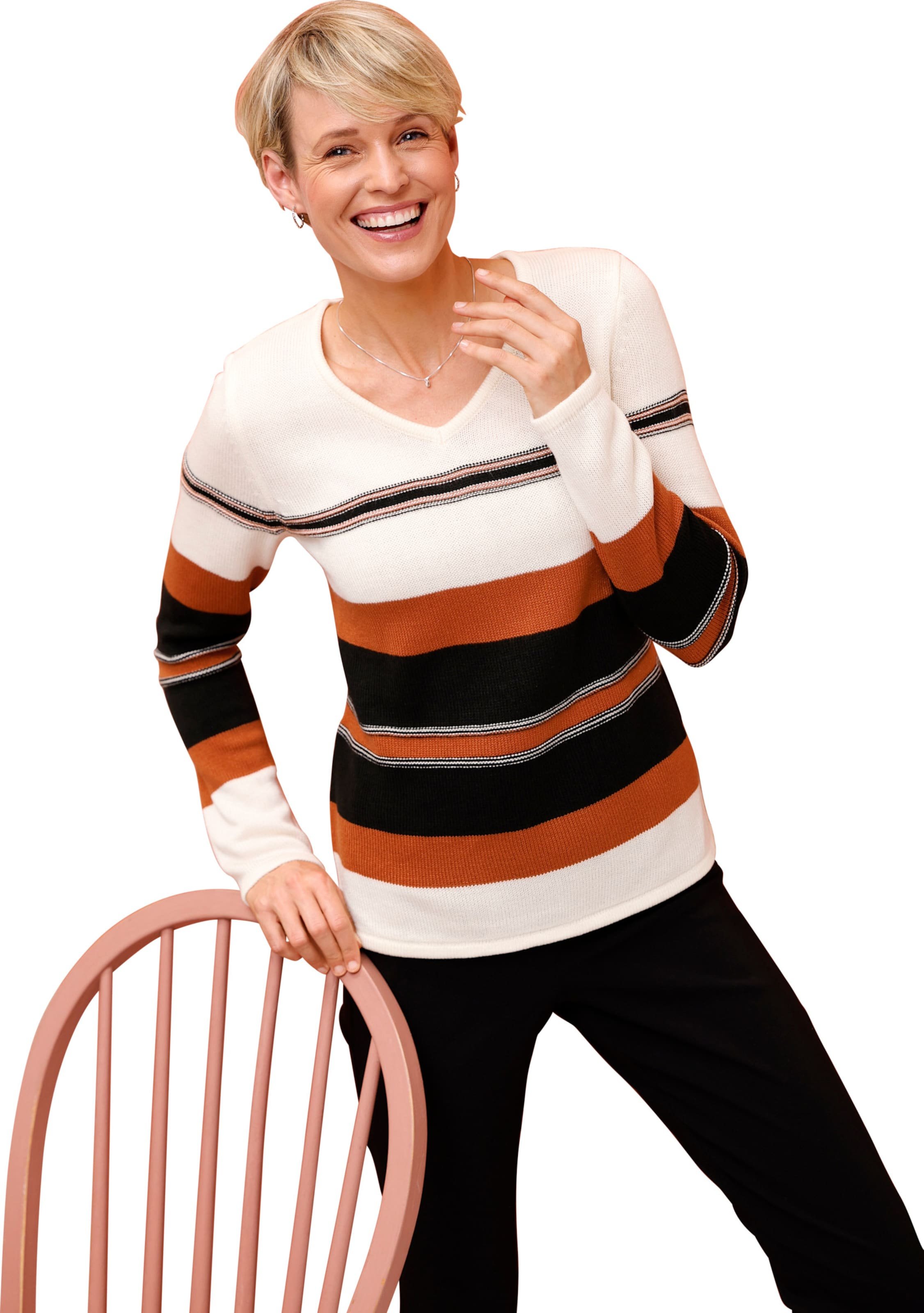 V-Ausschnitt-Pullover