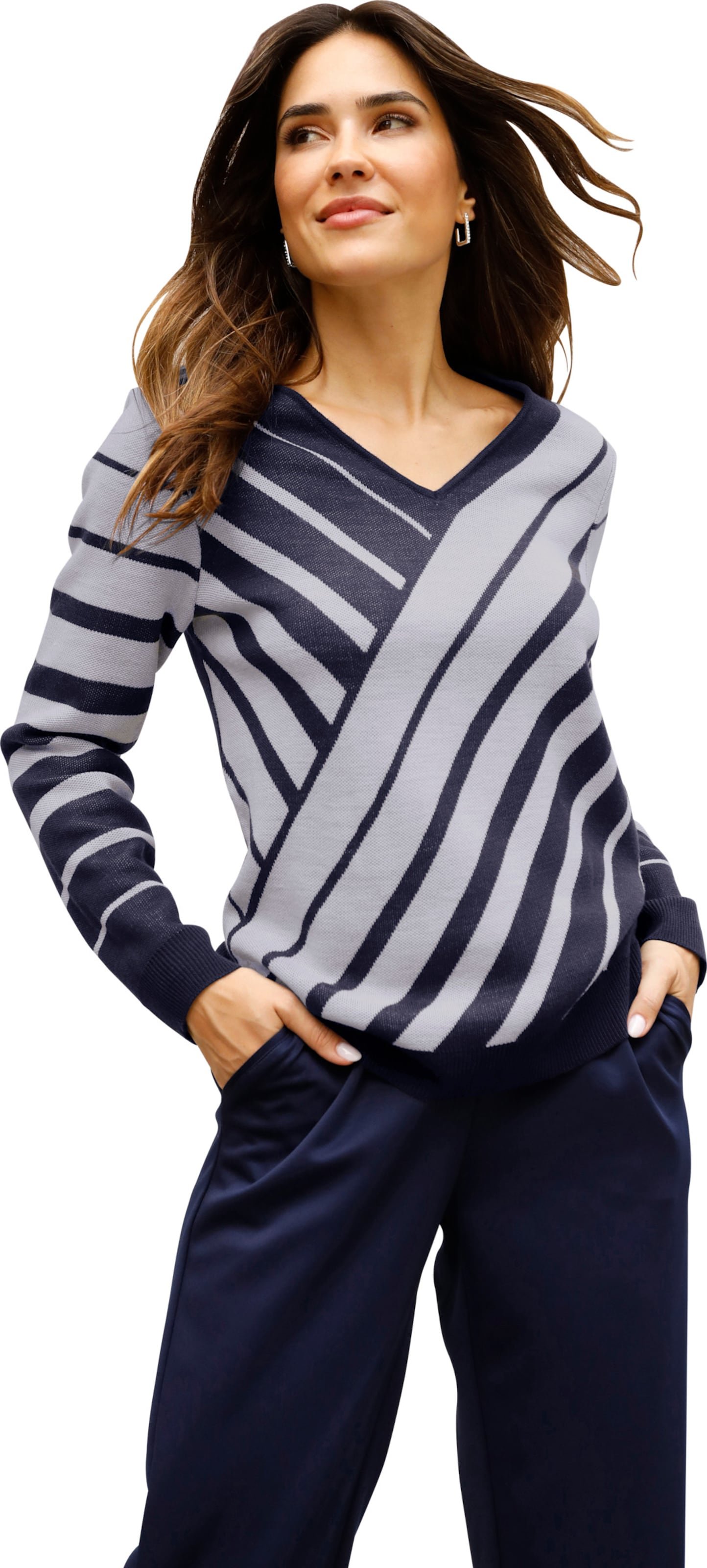Thumbnail - V-Ausschnitt-Pullover