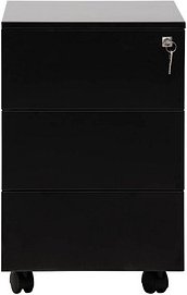 Gürkan Rollcontainer schwarz 3 Auszüge 40,0 x 60,0 x 61,0 cm