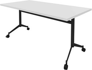 Quadrifoglio Mehrzwecktisch Pop-up weiß, dunkelgrau rechteckig, T-Fuß-Gestell grau, 160,0 x 80,0 x 74,0 cm