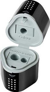 FABER-CASTELL Dosenspitzer dreifach GRIP 2001 schwarz