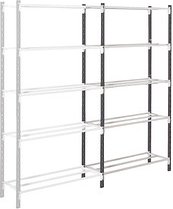 Manorga Anbau-Schwerlastregal AAZ2010405NS00014 lichtgrau, graphitgrau 100,0 x 40,0 x 200,0 cm