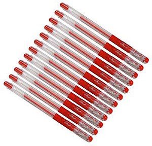 Thumbnail - Pentel K116 Gelschreiber rot/transparent 0,3 mm, Schreibfarbe: rot, 12 St.
