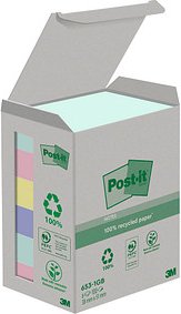 Thumbnail - Post-it® Recycling Notes Rainbow Haftnotizen farbsortiert, 6 Blöcke