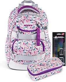 JOLLY Schulrucksack Next Gen Kunstfaser pink/ weiß
