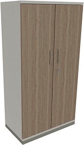 fm Aktenschrank Sidney, 4260429763771 weiß, eiche natur 3 Fachböden 80,0 x 44,2 x 151,7 cm