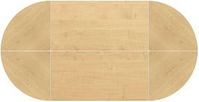 HAMMERBACHER Konferenztisch ahorn oval, Rundrohr chrom, 320,0 x 160,0 x 72,0 - 74,0 cm