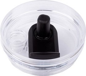 LURCH Deckel für Strohhalmbecher transparent/schwarz, 1 St.