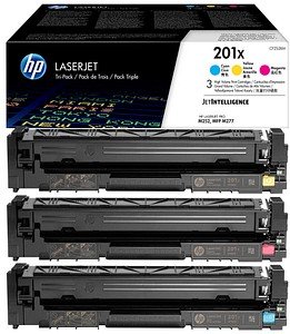 HP 201X (CF253XM) cyan, magenta, gelb Tonerkartuschen, 3er-Set