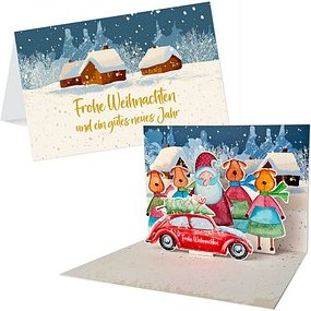 LUMA Weihnachtskarte Frohe Weihnachten LU POPUP 05 bunt, 1 St.