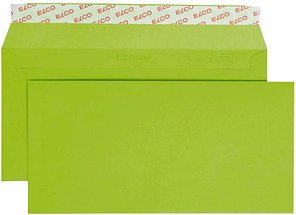 Thumbnail - ELCO Briefumschläge Color DIN lang ohne Fenster intensivgrün haftklebend 25 St.