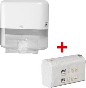 TORK Papierhandtuchspender-Set Elevation Xpress® H2 Mini Starter Pack 952100, inkl. 100 Tücher 952100 weiß Kunststoff