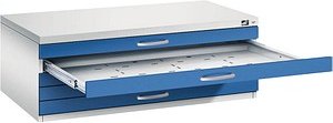 CP 7100 Planschrank lichtgrau, enzianblau 5 Schubladen 110,0 x 76,5 x 42,0 cm, 1 St.