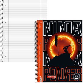 BRUNNEN Collegeblock Ninja Power Lineatur 27 liniert DIN A4 Innen- und Außenrand, 1 Block