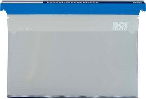 BOI Patienten-Dokumentations-Hängemappe Kunststoff blau DIN A4 1x 2 Ringe, Q-Mechanik, 10 St.