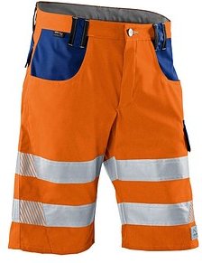 Thumbnail - KÜBLER® unisex Warnschutzhose kurz REFLECTIQ orange, kornblau Größe 62