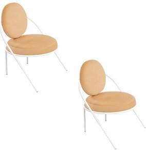 Thumbnail - meet powered by PAPERFLOW Sessel SATURNE elfenbein weiß Kunstleder 70,0 x 73,0 x 88,0 cm, 2 St.