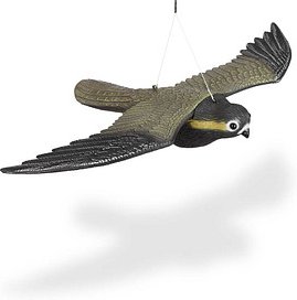 Thumbnail - relaxdays Vogelschreck Falke lebensgroß schwarz 58,0 x 35,0 x 8,0 cm, 1 St.