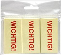 Thumbnail - inFO Haftmarker gelb "WICHTIG!" 3x 50 Streifen
